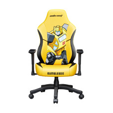 AndaSeat Bumblebee PVC Leather Gaming Chairs for Adults - Large Seat Gaming Chair with Lumbar Support, Comfortable Premium Video Game Seats with Headrest - Transformers Seat with Cushion - AD18YC-18-DHF-PVC